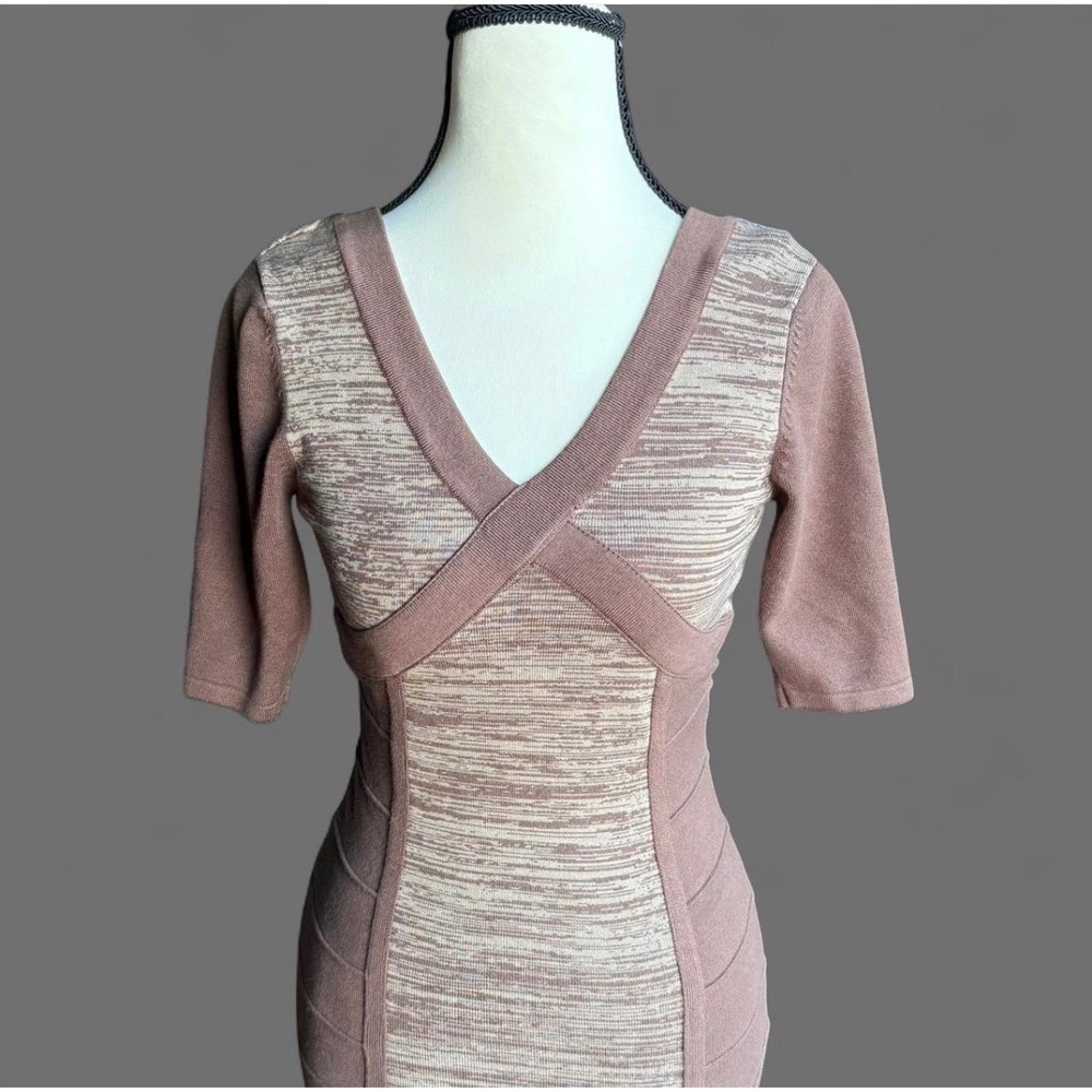 Brown Bandage Style Mini Bodycon‎ Dress